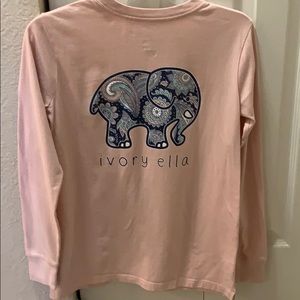 XS Light pink ivory Ella long sleeve with pocket